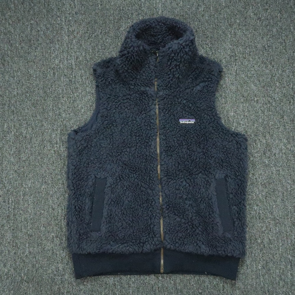 Patagonia Vest Womens Small Blue Dusty Mesa Full Zip Sherpa Outdoor Hiking